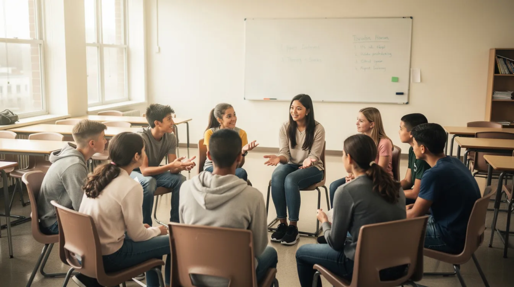Des collégiens parle de leurs attentes en français