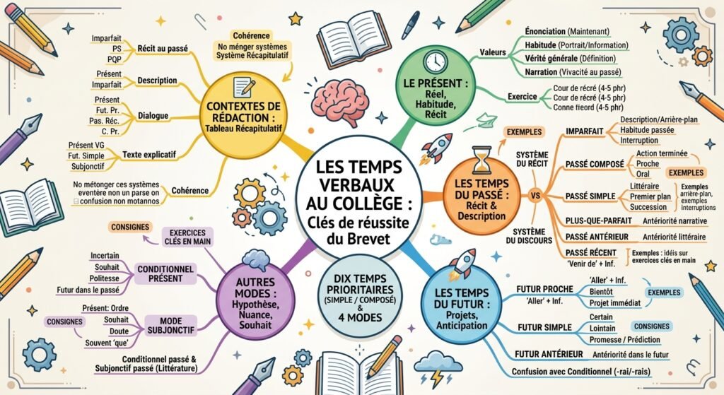 synthèse les temps verbaux au collège