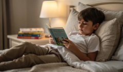 élève de 6e lit un livre court
