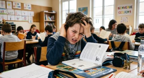 enfant qui a des difficultés de lecture