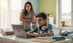 ados qui travaille avec ChatGPT parent désapprouve