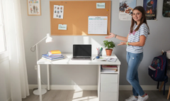 lycéenne organisée pour ses devoirs